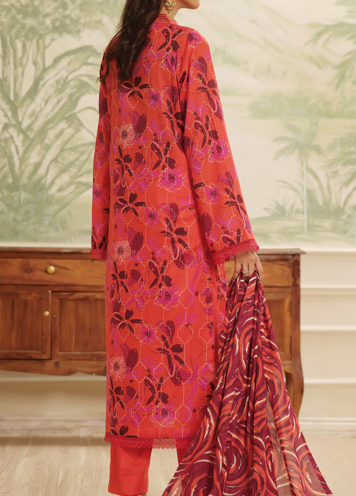 Aizal Printed Lawn Suits Stitched 3 Piece - AL25PL 442 Aizal Printed Lawn Suits Stitched 3 Piece - AL25PL 442