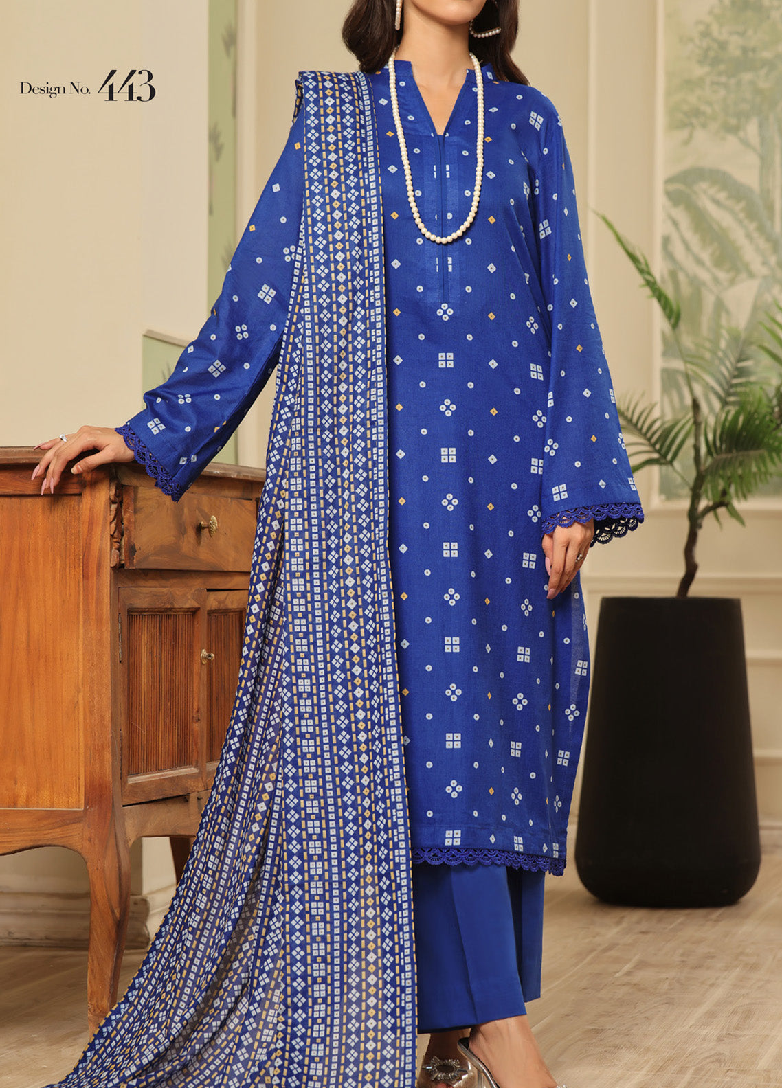 Aizal Printed Lawn Suits Stitched 3 Piece - AL25PL 443 Aizal Printed Lawn Suits Stitched 3 Piece - AL25PL 443