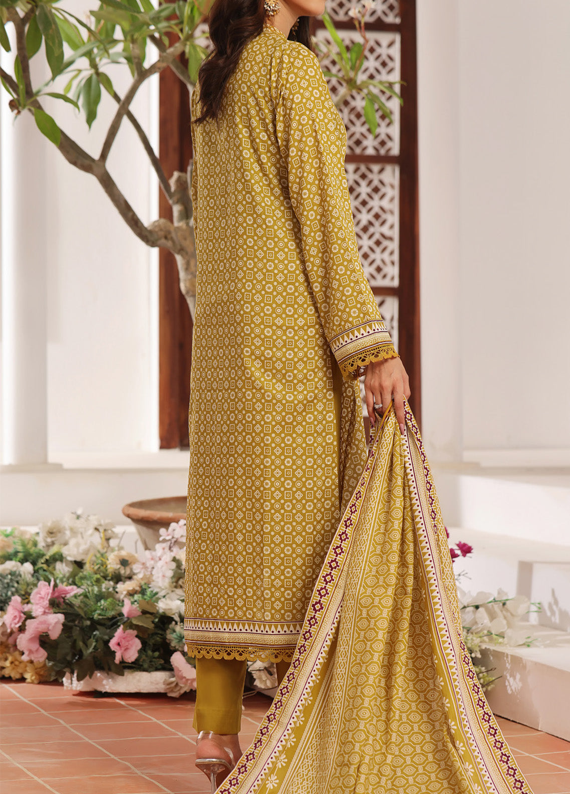 Aizal Printed Lawn Suits Stitched 3 Piece - AL25PL 444 Aizal Printed Lawn Suits Stitched 3 Piece - AL25PL 444