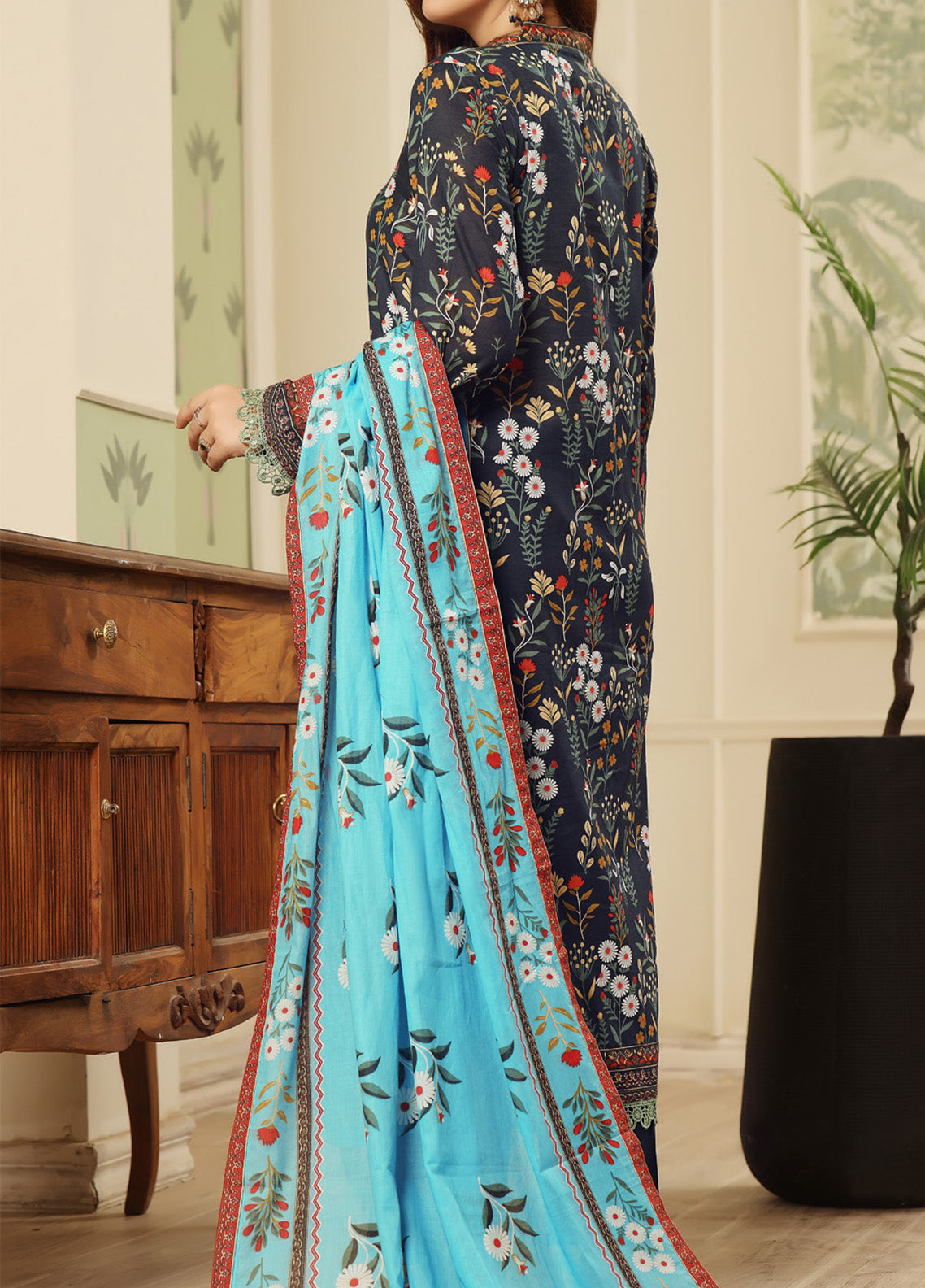 Aizal Printed Lawn Suits Stitched 3 Piece - AL25PL 445 Aizal Printed Lawn Suits Stitched 3 Piece - AL25PL 445