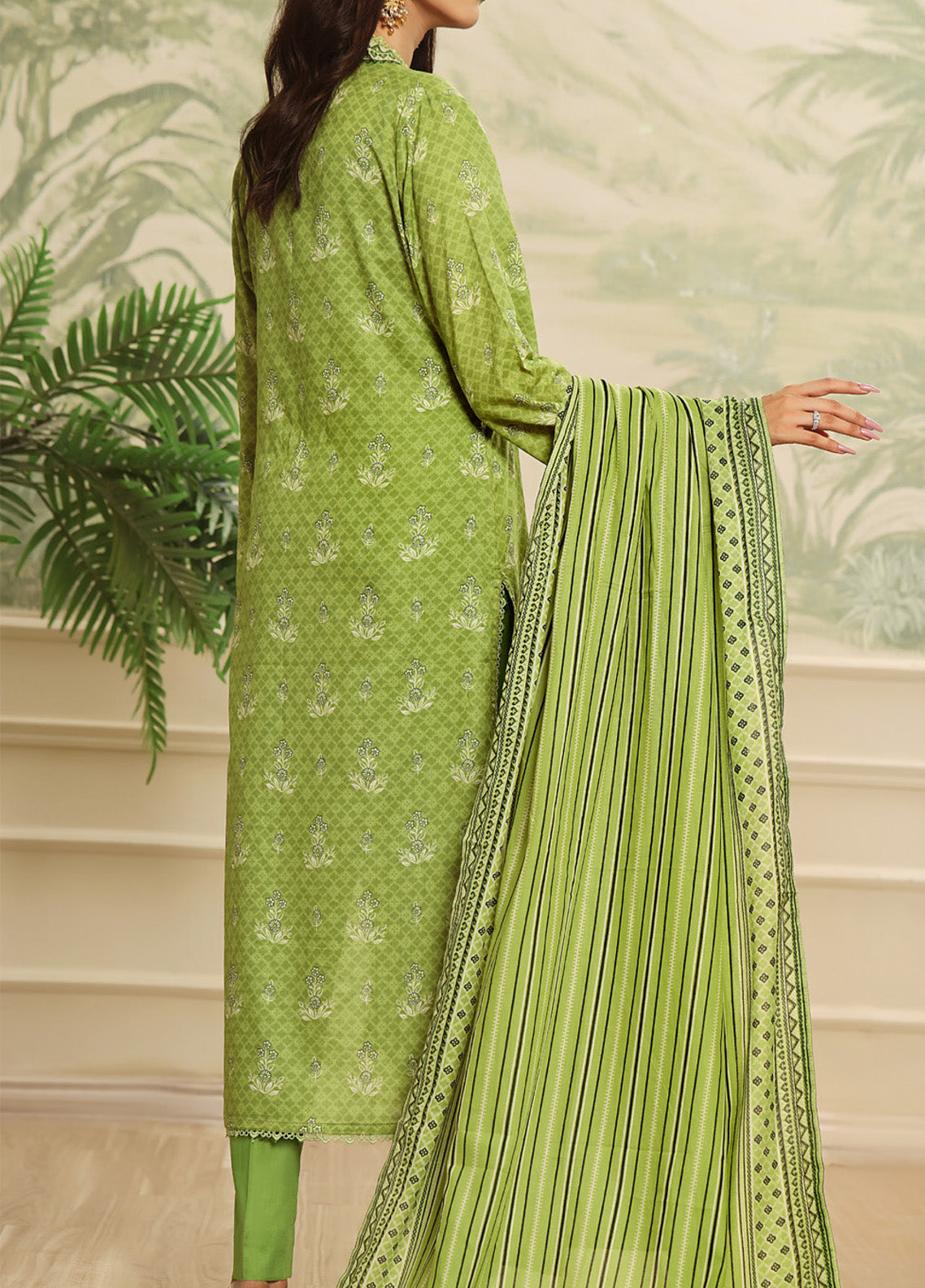 Aizal Printed Lawn Suits Stitched 3 Piece - AL25PL 447 Aizal Printed Lawn Suits Stitched 3 Piece - AL25PL 447