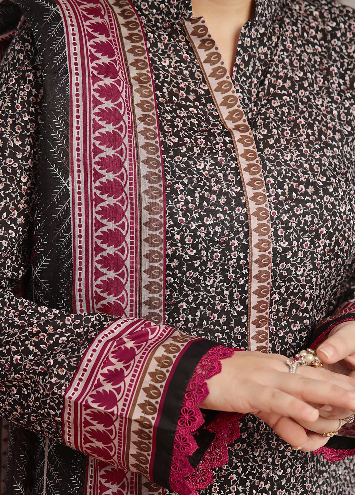 Aizal Printed Lawn Suits Stitched 3 Piece - AL25PL 448 Aizal Printed Lawn Suits Stitched 3 Piece - AL25PL 448