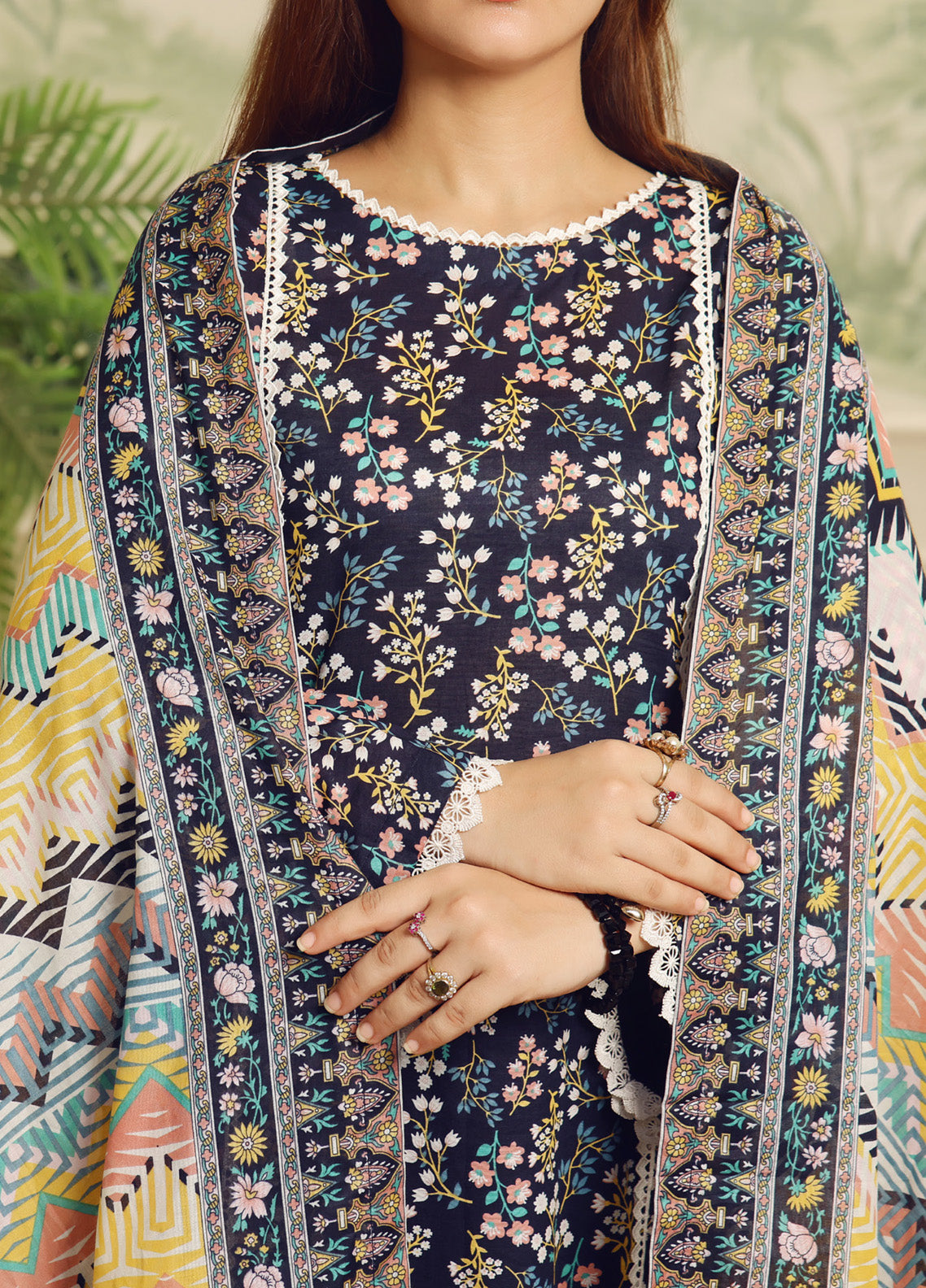 Aizal Printed Lawn Suits Stitched 3 Piece - AL25PL 449 Aizal Printed Lawn Suits Stitched 3 Piece - AL25PL 449