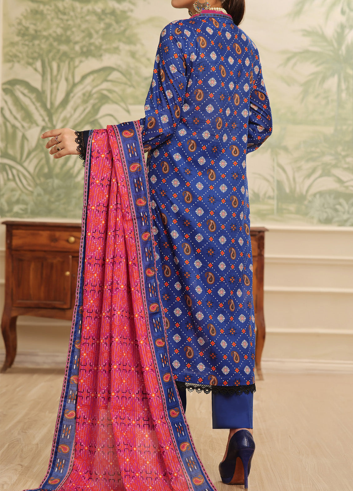 Aizal Printed Lawn Suits Stitched 3 Piece - AL25PL 451 Aizal Printed Lawn Suits Stitched 3 Piece - AL25PL 451