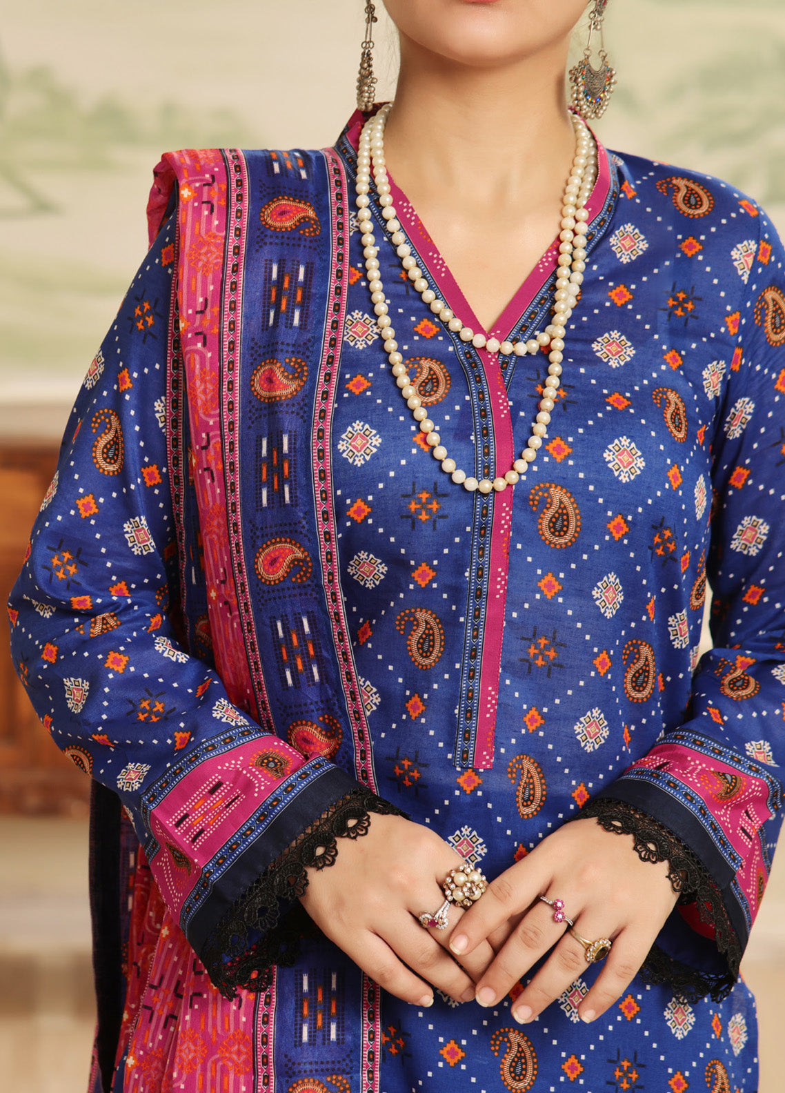Aizal Printed Lawn Suits Stitched 3 Piece - AL25PL 451 Aizal Printed Lawn Suits Stitched 3 Piece - AL25PL 451