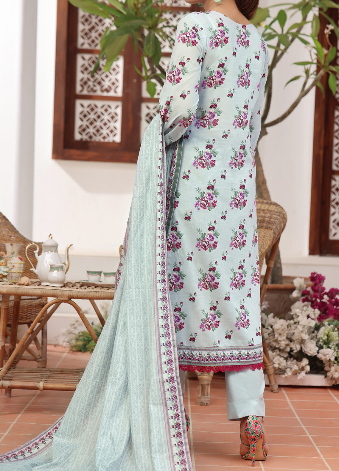 Aizal Printed Lawn Suits Stitched 3 Piece - AL25PL 452 Aizal Printed Lawn Suits Stitched 3 Piece - AL25PL 452