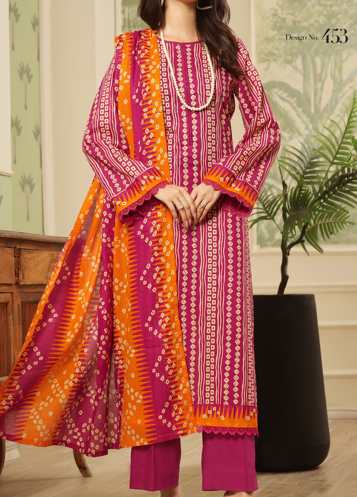 Aizal Printed Lawn Suits Stitched 3 Piece - AL25PL 453 Aizal Printed Lawn Suits Stitched 3 Piece - AL25PL 453