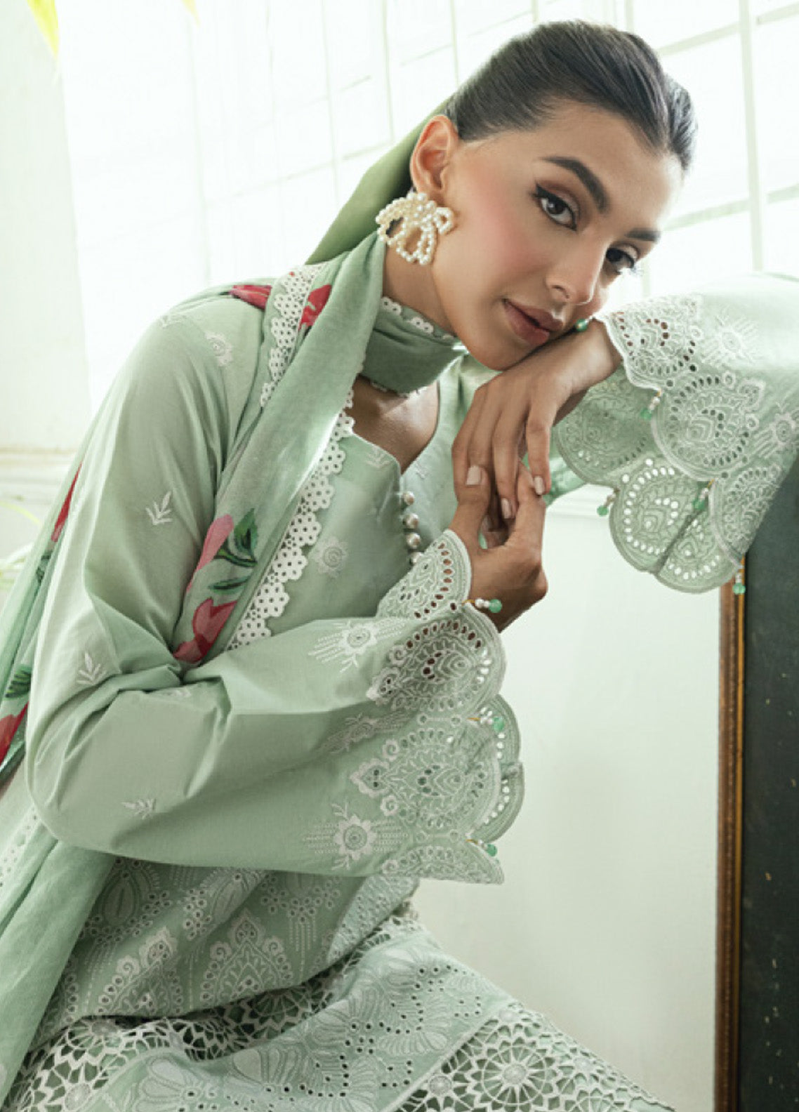 Al Zohaib Embroidered LaserKari Schiffli Suit Unstitched 3 Piece - AZ25LKP 01 Al Zohaib Embroidered LaserKari Schiffli Suit Unstitched 3 Piece - AZ25LKP 01