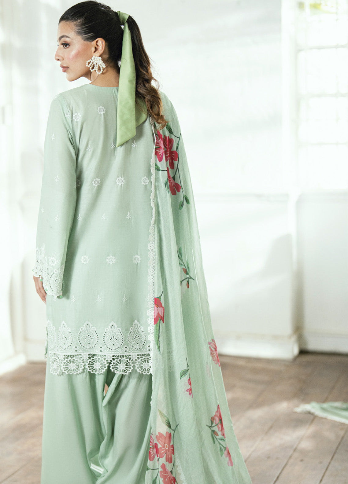 Al Zohaib Embroidered LaserKari Schiffli Suit Unstitched 3 Piece - AZ25LKP 01 Al Zohaib Embroidered LaserKari Schiffli Suit Unstitched 3 Piece - AZ25LKP 01