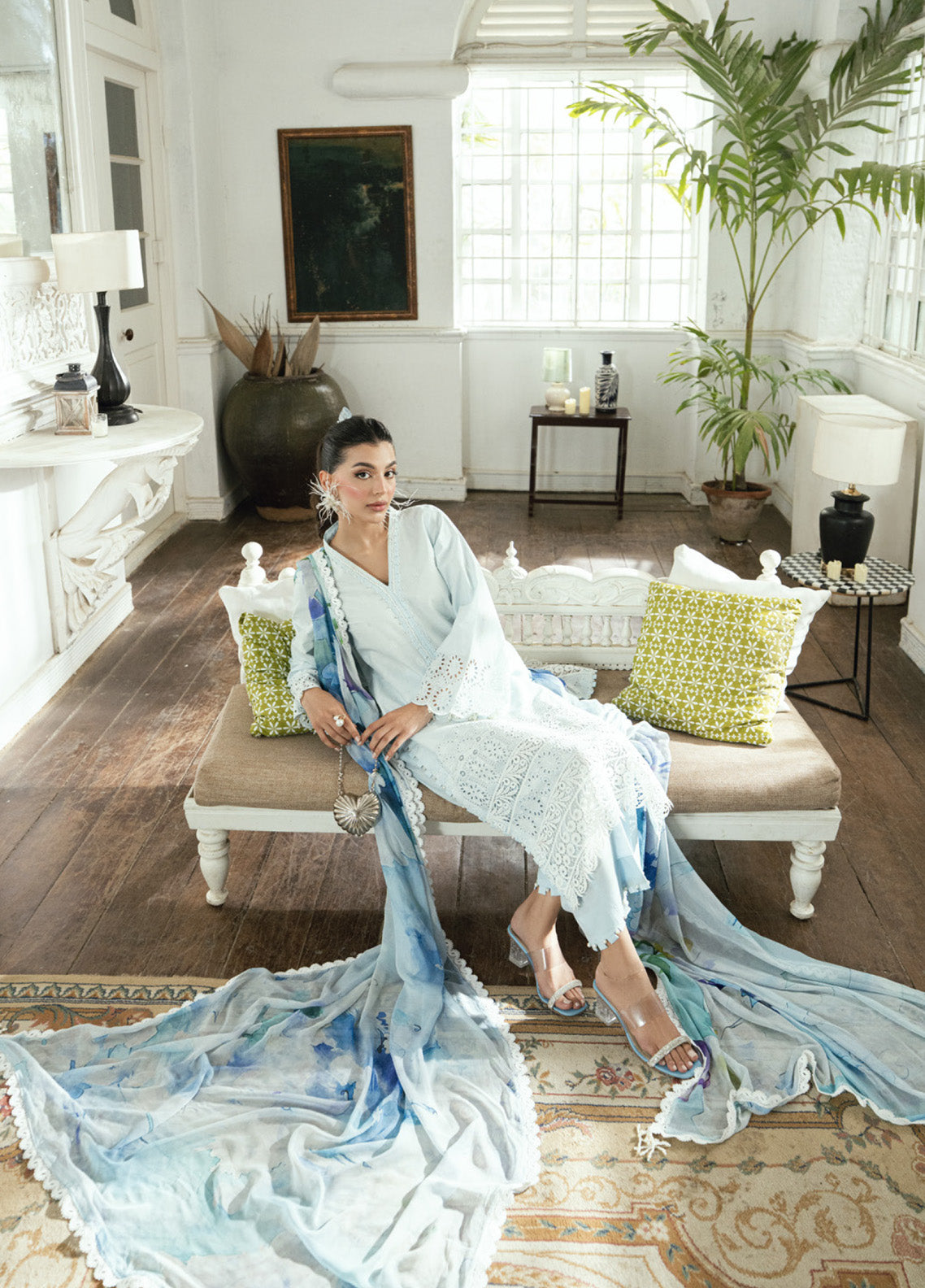 Al Zohaib Embroidered LaserKari Schiffli Suit Unstitched 3 Piece - AZ25LKP 02 Al Zohaib Embroidered LaserKari Schiffli Suit Unstitched 3 Piece - AZ25LKP 02