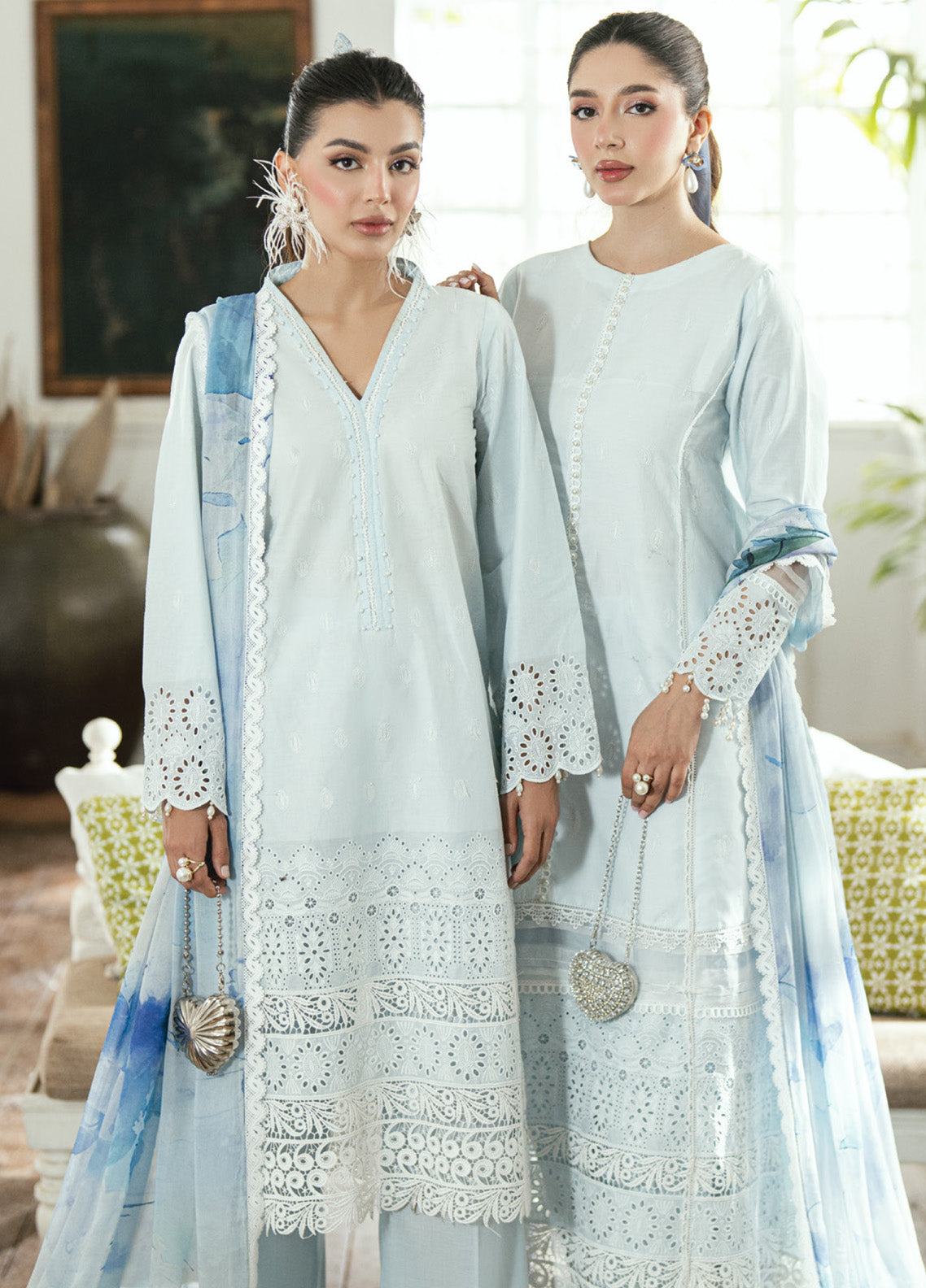 Al Zohaib Embroidered LaserKari Schiffli Suit Unstitched 3 Piece - AZ25LKP 02 Al Zohaib Embroidered LaserKari Schiffli Suit Unstitched 3 Piece - AZ25LKP 02