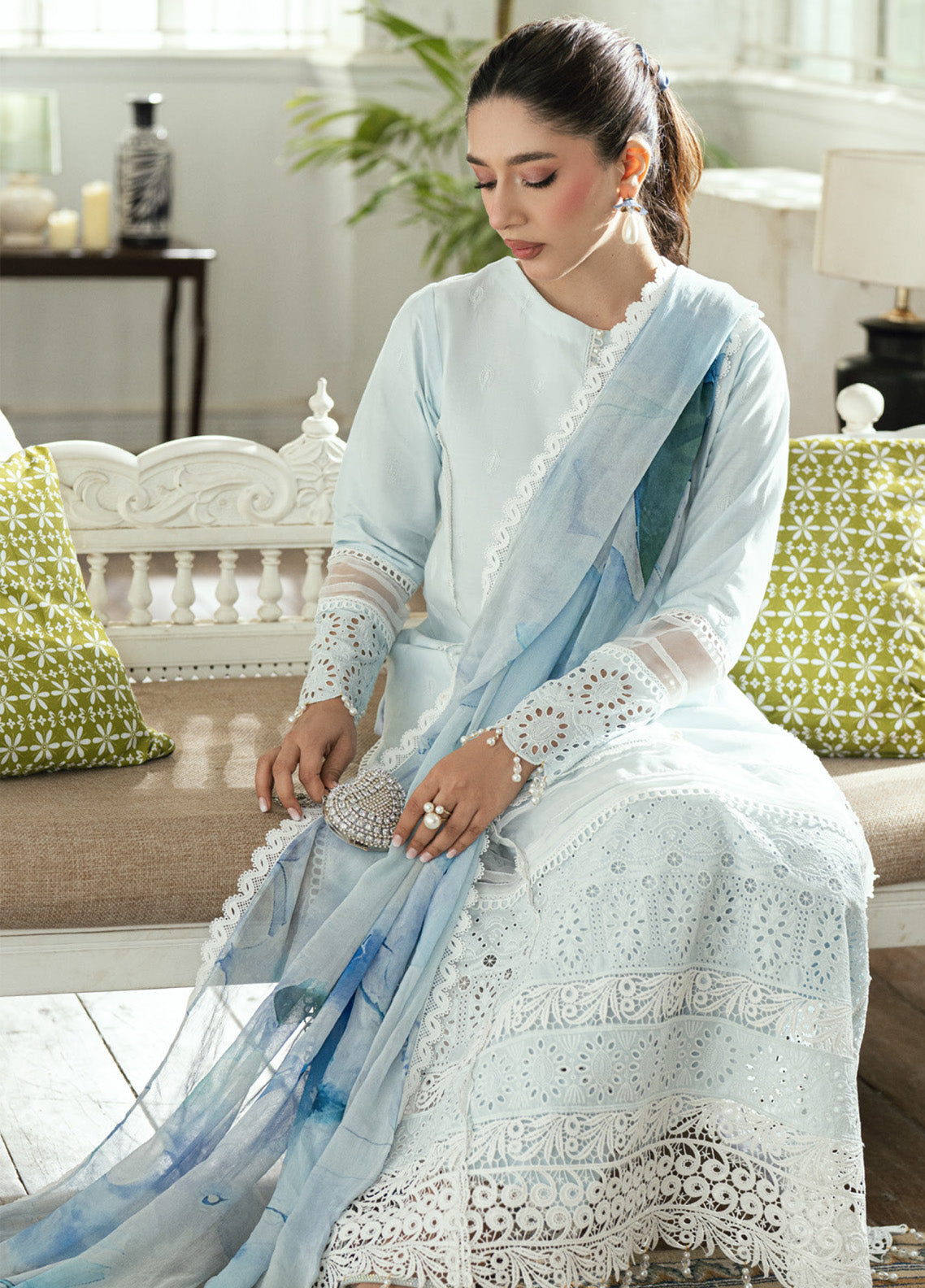 Al Zohaib Embroidered LaserKari Schiffli Suit Unstitched 3 Piece - AZ25LKP 02 Al Zohaib Embroidered LaserKari Schiffli Suit Unstitched 3 Piece - AZ25LKP 02