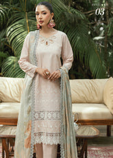 Al Zohaib Embroidered LaserKari Schiffli Suit Unstitched 3 Piece - AZ25LKP 03