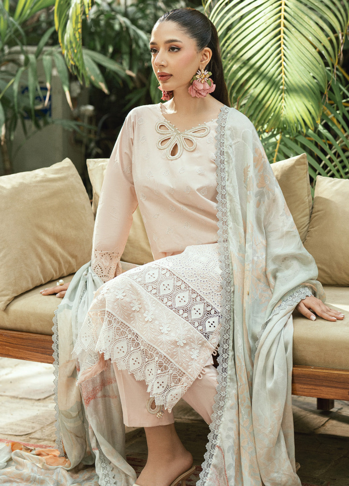 Al Zohaib Embroidered LaserKari Schiffli Suit Unstitched 3 Piece - AZ25LKP 03 Al Zohaib Embroidered LaserKari Schiffli Suit Unstitched 3 Piece - AZ25LKP 03