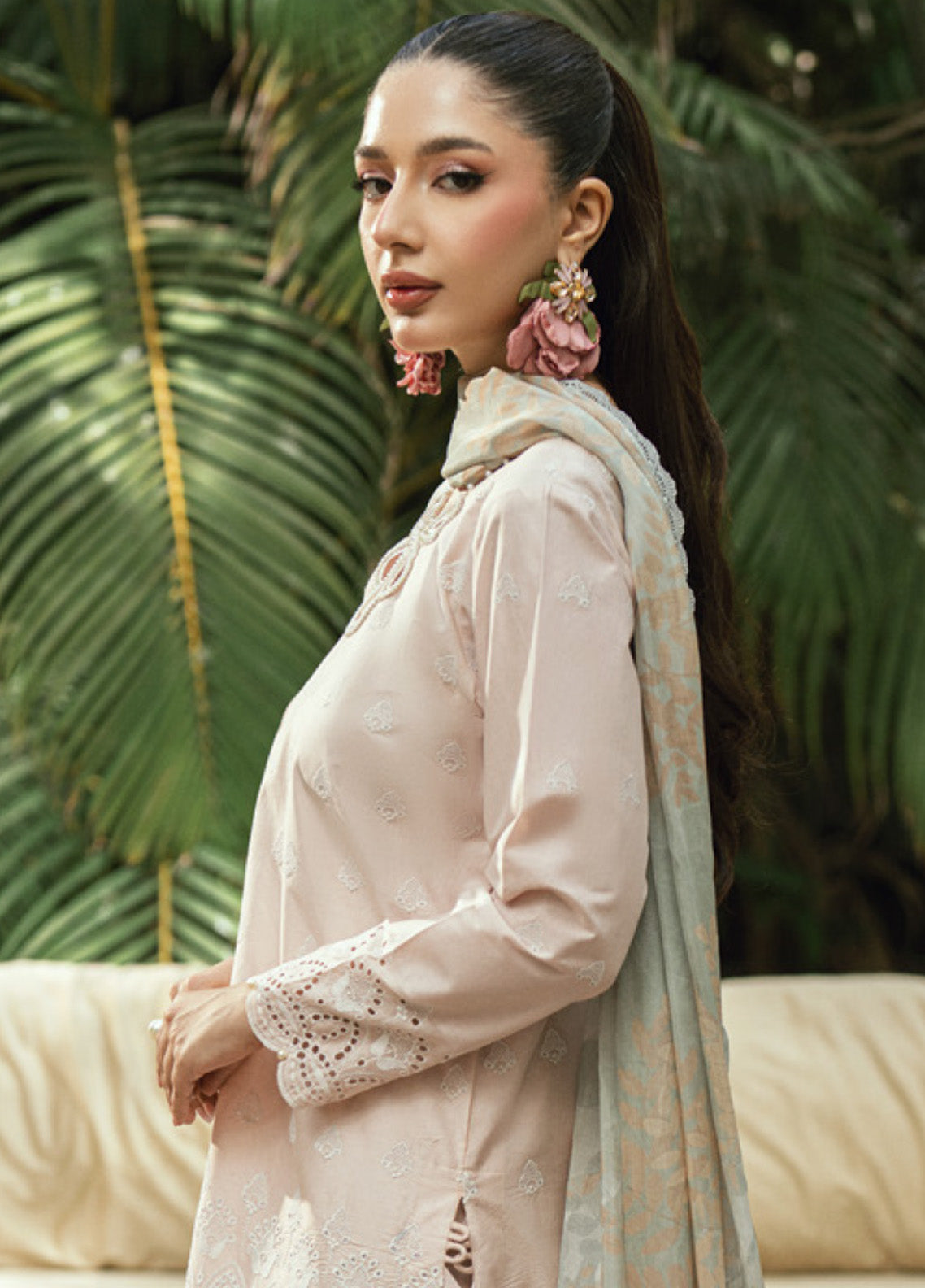 Al Zohaib Embroidered LaserKari Schiffli Suit Unstitched 3 Piece - AZ25LKP 03 Al Zohaib Embroidered LaserKari Schiffli Suit Unstitched 3 Piece - AZ25LKP 03