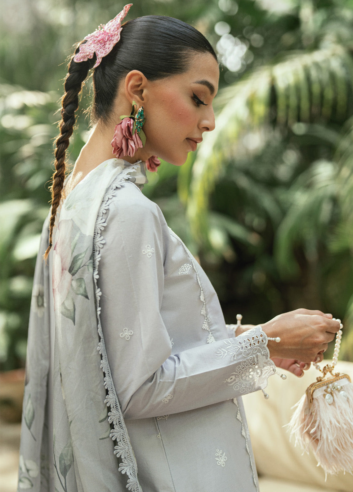 Al Zohaib Embroidered LaserKari Schiffli Suit Unstitched 3 Piece - AZ25LKP 04 Al Zohaib Embroidered LaserKari Schiffli Suit Unstitched 3 Piece - AZ25LKP 04