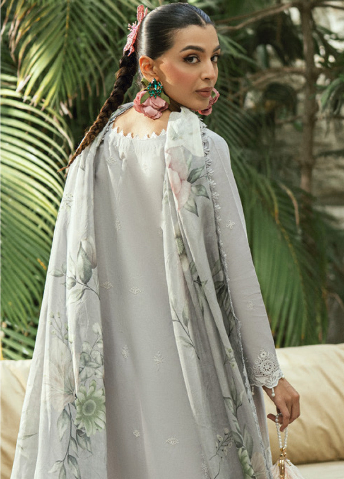 Al Zohaib Embroidered LaserKari Schiffli Suit Unstitched 3 Piece - AZ25LKP 04 Al Zohaib Embroidered LaserKari Schiffli Suit Unstitched 3 Piece - AZ25LKP 04