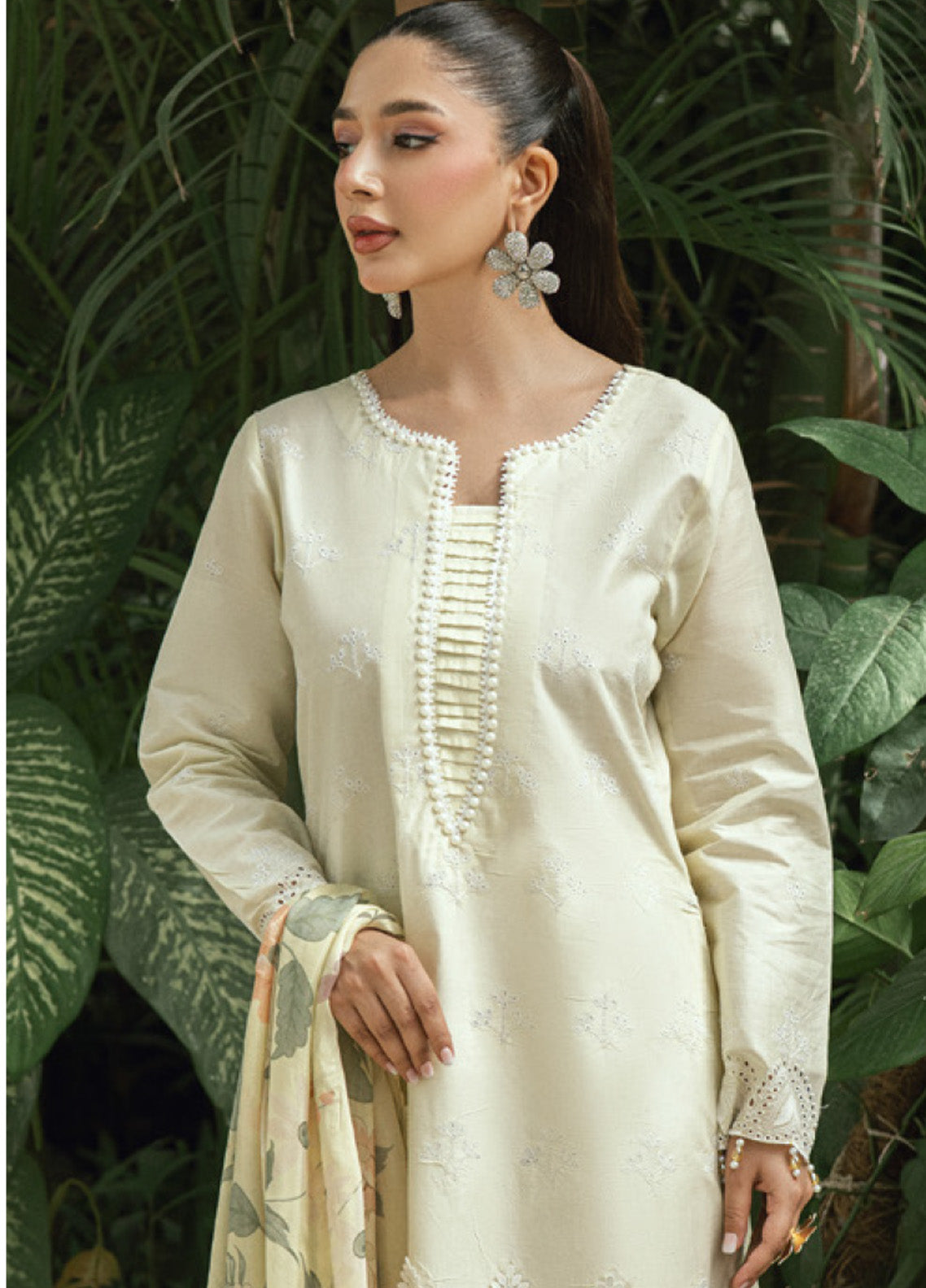 Al Zohaib Embroidered LaserKari Schiffli Suit Unstitched 3 Piece - AZ25LKP 05 Al Zohaib Embroidered LaserKari Schiffli Suit Unstitched 3 Piece - AZ25LKP 05