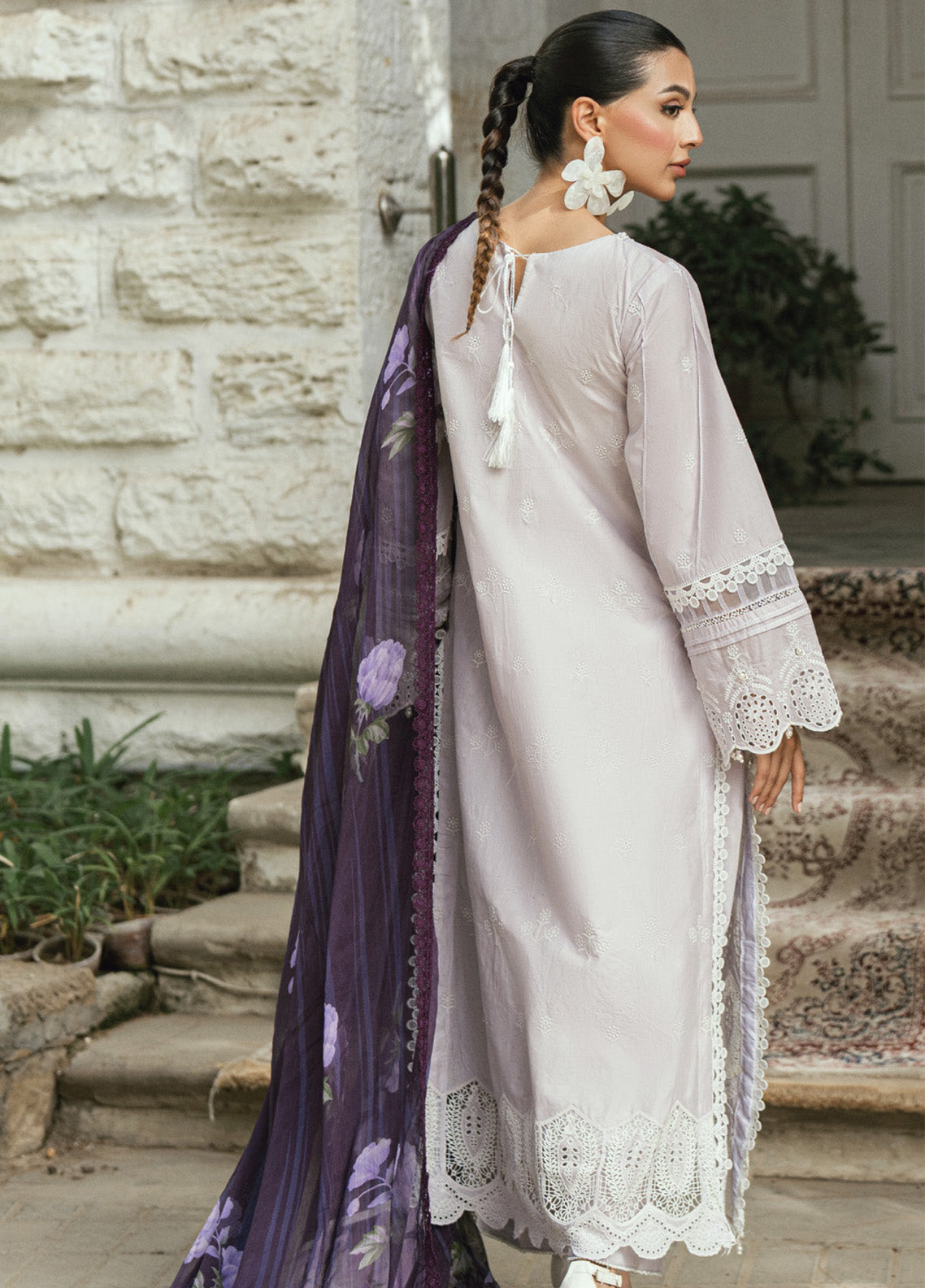 Al Zohaib Embroidered LaserKari Schiffli Suit Unstitched 3 Piece - AZ25LKP 06 Al Zohaib Embroidered LaserKari Schiffli Suit Unstitched 3 Piece - AZ25LKP 06