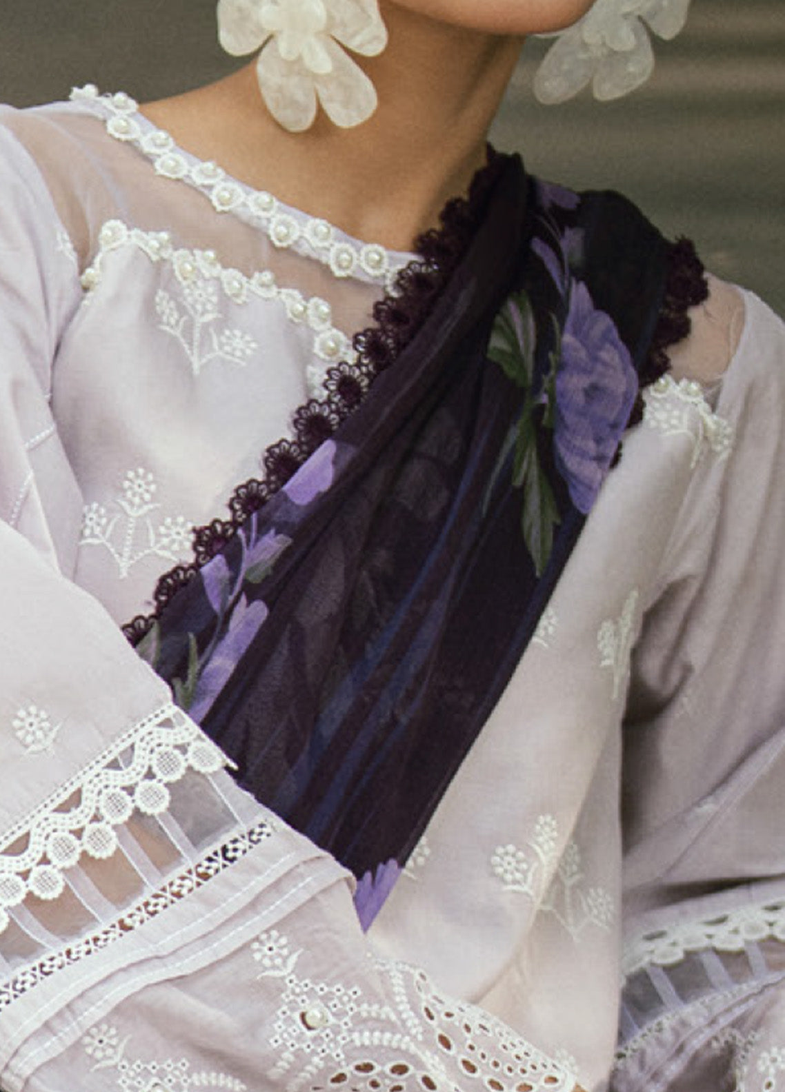 Al Zohaib Embroidered LaserKari Schiffli Suit Unstitched 3 Piece - AZ25LKP 06 Al Zohaib Embroidered LaserKari Schiffli Suit Unstitched 3 Piece - AZ25LKP 06