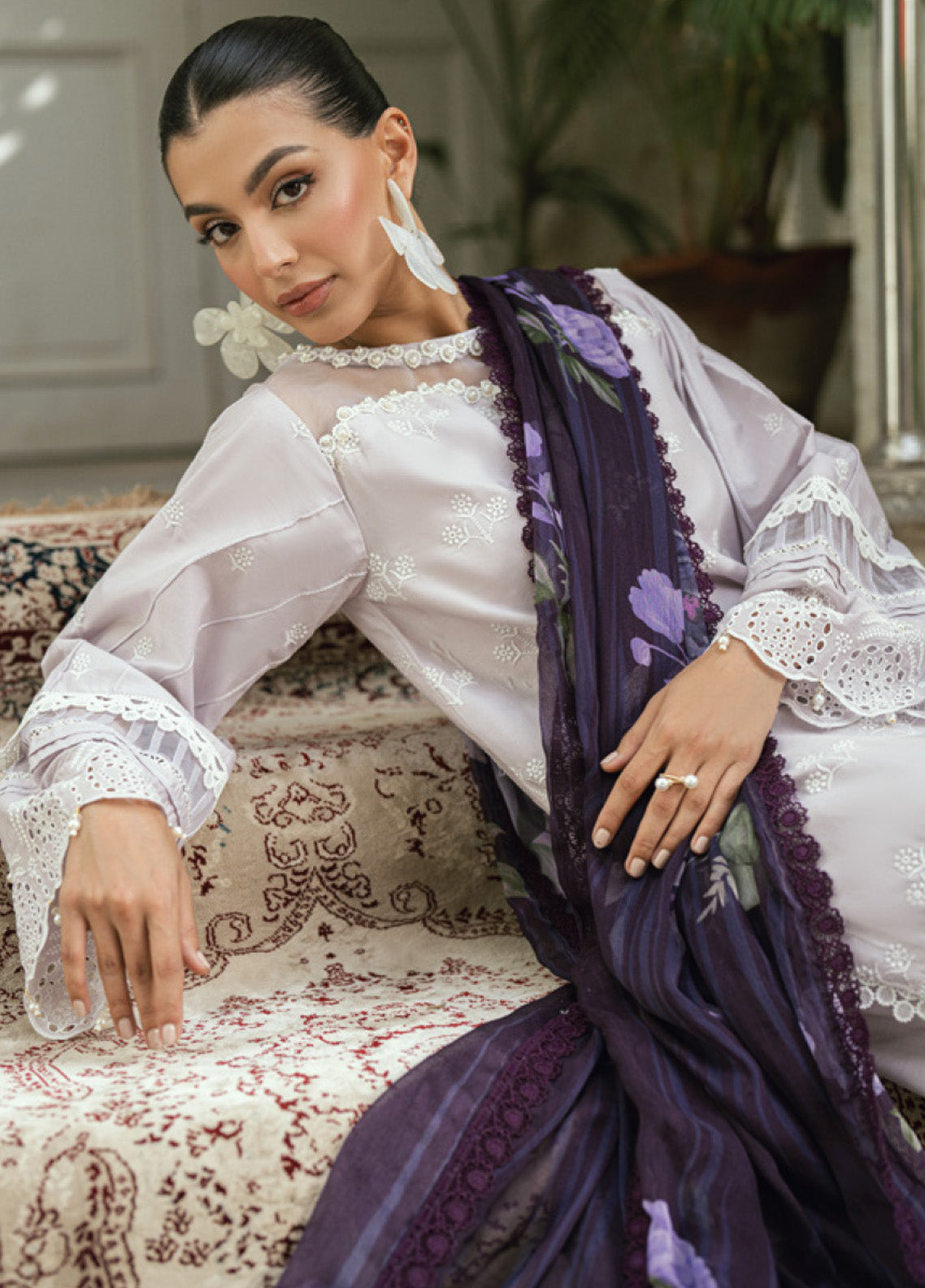 Al Zohaib Embroidered LaserKari Schiffli Suit Unstitched 3 Piece - AZ25LKP 06 Al Zohaib Embroidered LaserKari Schiffli Suit Unstitched 3 Piece - AZ25LKP 06