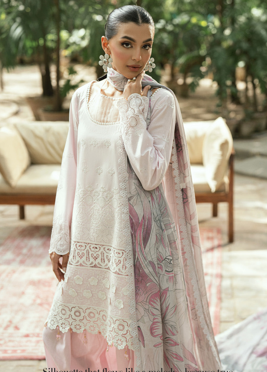 Al Zohaib Embroidered LaserKari Schiffli Suit Unstitched 3 Piece - AZ25LKP 07 Al Zohaib Embroidered LaserKari Schiffli Suit Unstitched 3 Piece - AZ25LKP 07