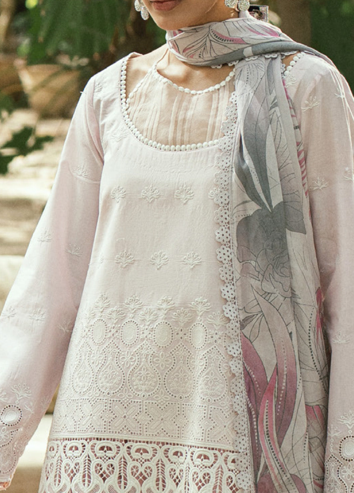 Al Zohaib Embroidered LaserKari Schiffli Suit Unstitched 3 Piece - AZ25LKP 07 Al Zohaib Embroidered LaserKari Schiffli Suit Unstitched 3 Piece - AZ25LKP 07