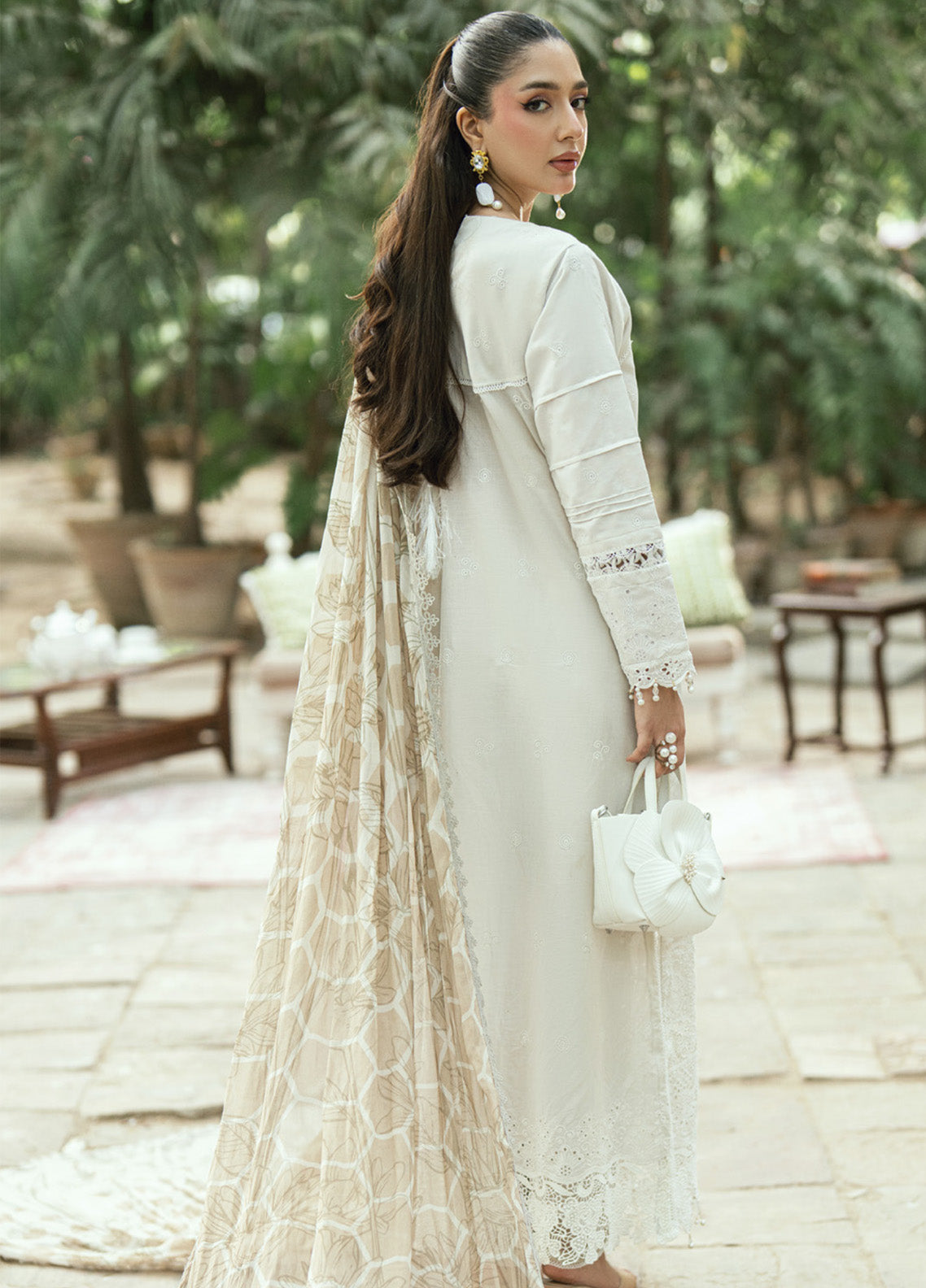 Al Zohaib Embroidered LaserKari Schiffli Suit Unstitched 3 Piece - AZ25LKP 08 Al Zohaib Embroidered LaserKari Schiffli Suit Unstitched 3 Piece - AZ25LKP 08