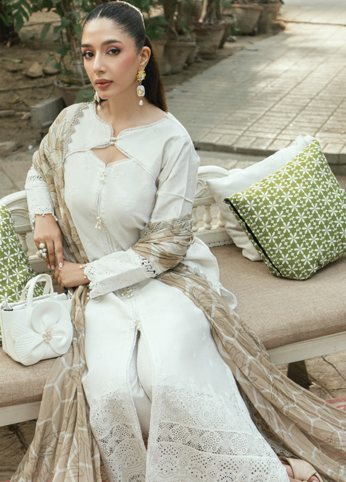 Al Zohaib Embroidered LaserKari Schiffli Suit Unstitched 3 Piece - AZ25LKP 08 Al Zohaib Embroidered LaserKari Schiffli Suit Unstitched 3 Piece - AZ25LKP 08