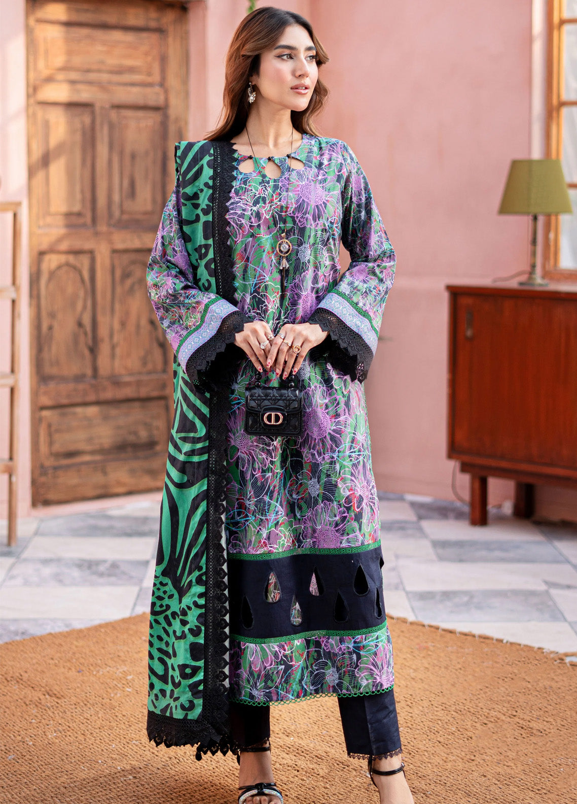 Al Zohaib Printed Cambric Suits Unstitched 3 Piece - AZ24CBP CPL-24-06 Al Zohaib Printed Cambric Suits Unstitched 3 Piece - AZ24CBP CPL-24-06