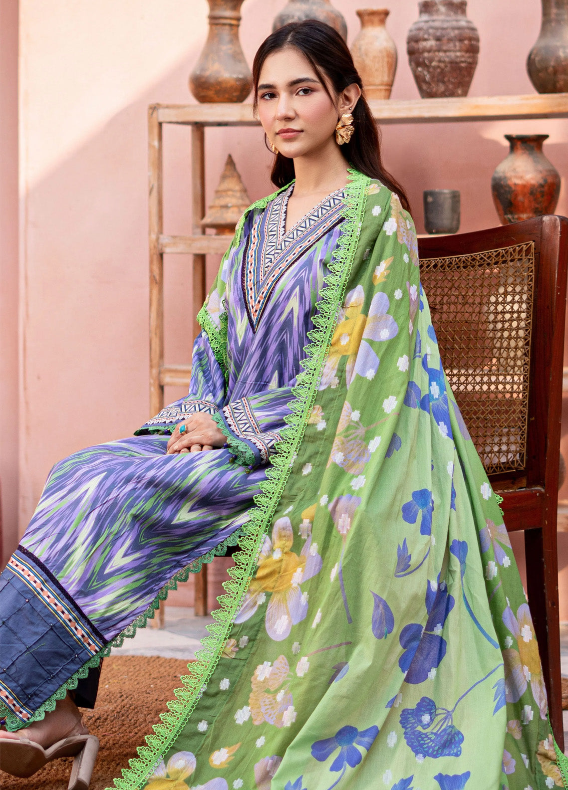 Al Zohaib Printed Cambric Suits Unstitched 3 Piece - AZ24CBP CPL-24-08 Al Zohaib Printed Cambric Suits Unstitched 3 Piece - AZ24CBP CPL-24-08