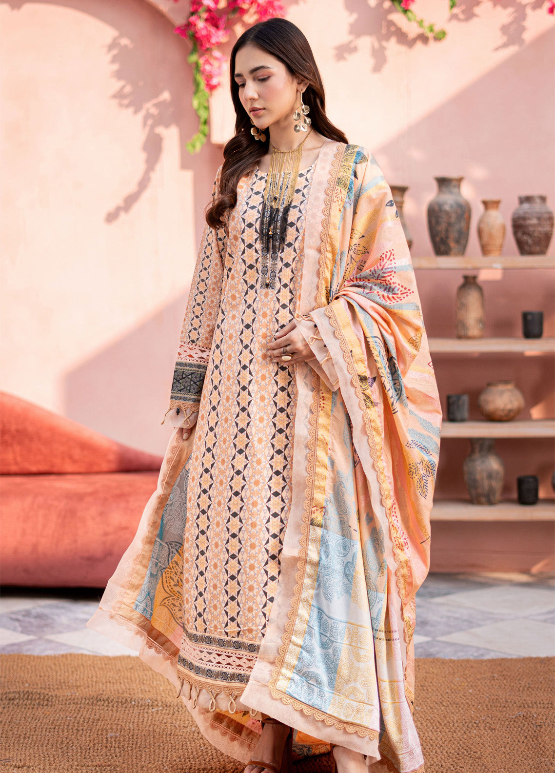 Al Zohaib Printed Cambric Suits Unstitched 3 Piece - AZ24CBP CPL-24-09 Al Zohaib Printed Cambric Suits Unstitched 3 Piece - AZ24CBP CPL-24-09