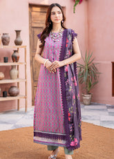 Al Zohaib Printed Cambric Suits Unstitched 3 Piece - AZ24CBP CPL-24-11