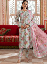 Al Zohaib Printed Lawn Suits Unstitched 3 Piece - AZ25CP 01