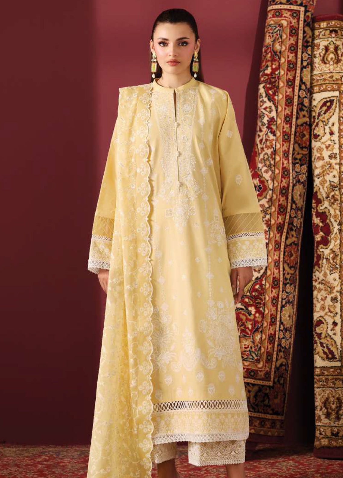 Alizeh Fashion Embroidered Lawn 3 Piece Unstitched Suit AF26ESL D-EL-7061-MELLOW Alizeh Fashion Embroidered Lawn 3 Piece Unstitched Suit AF26ESL D-EL-7061-MELLOW