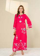 Allure Kaftan By Amani Pret Printed Lawn 1 Piece Stitched Kurti AP26AKP D-UR-1116 MUSE Pink - Front View