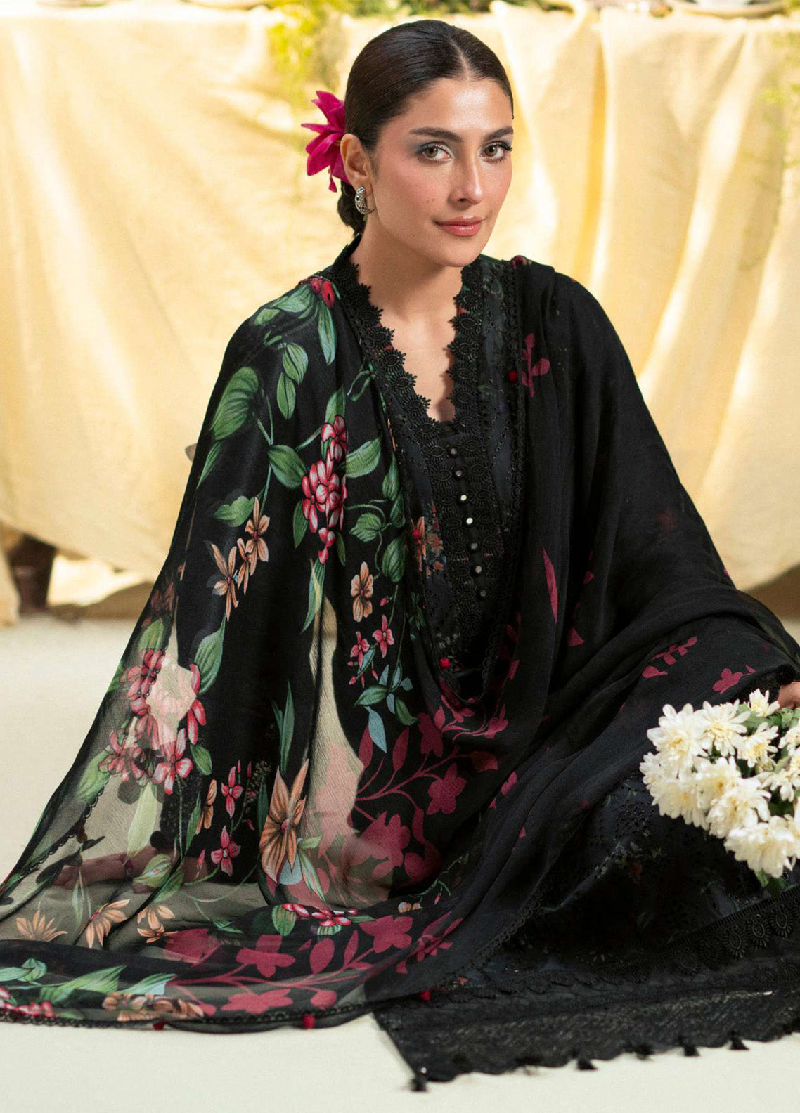 Amal by Motifz Embroidered Lawn Suits Unstitched 3 Piece - MT25AEL 5433 JASMINE Amal by Motifz Embroidered Lawn Suits Unstitched 3 Piece - MT25AEL 5433 JASMINE