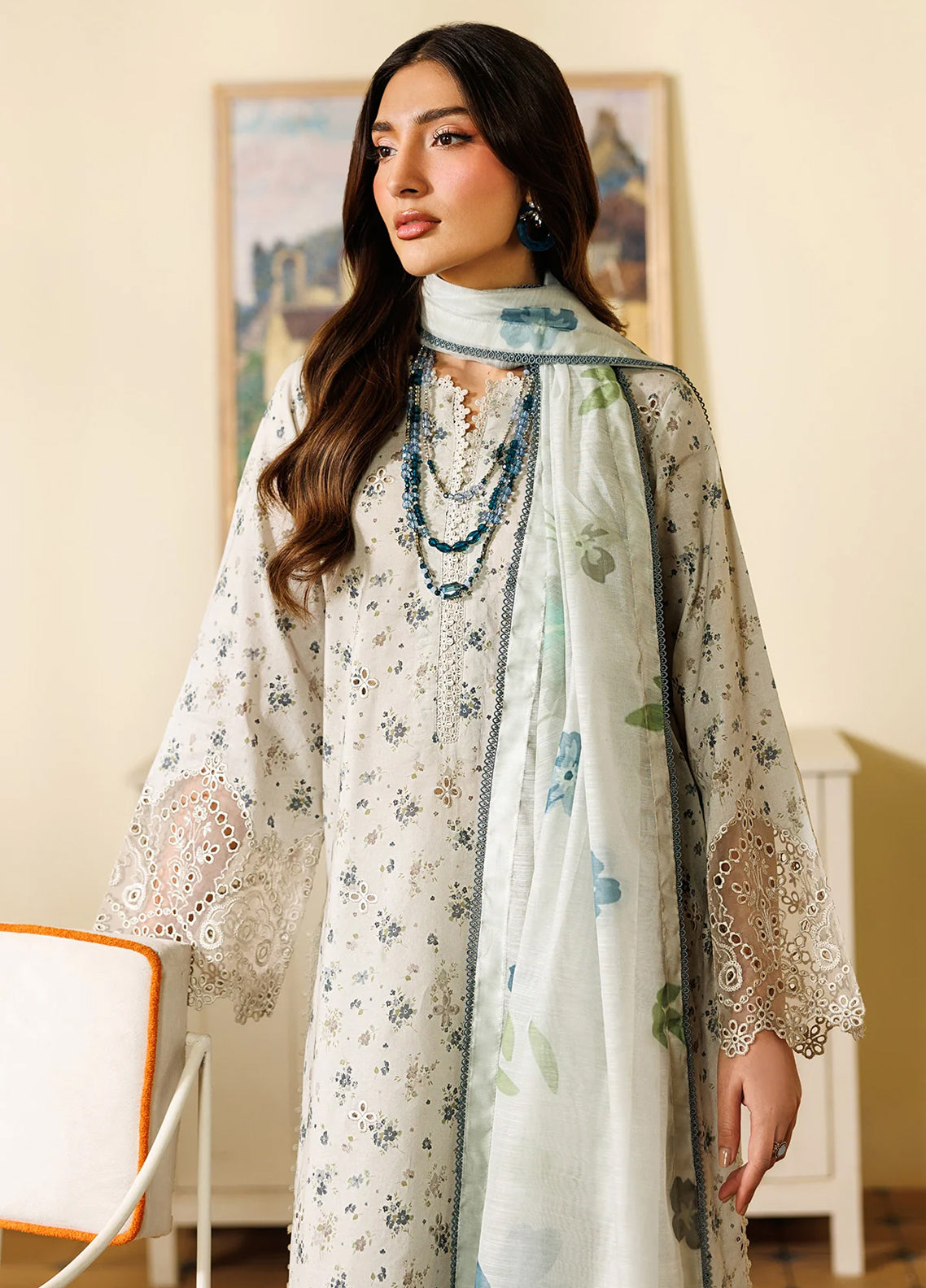 Amani By Zarif Embroidered Lawn 3 Piece Stitched Suit ZF25PLV1 D-04 JAZAN Amani By Zarif Embroidered Lawn 3 Piece Stitched Suit ZF25PLV1 D-04 JAZAN