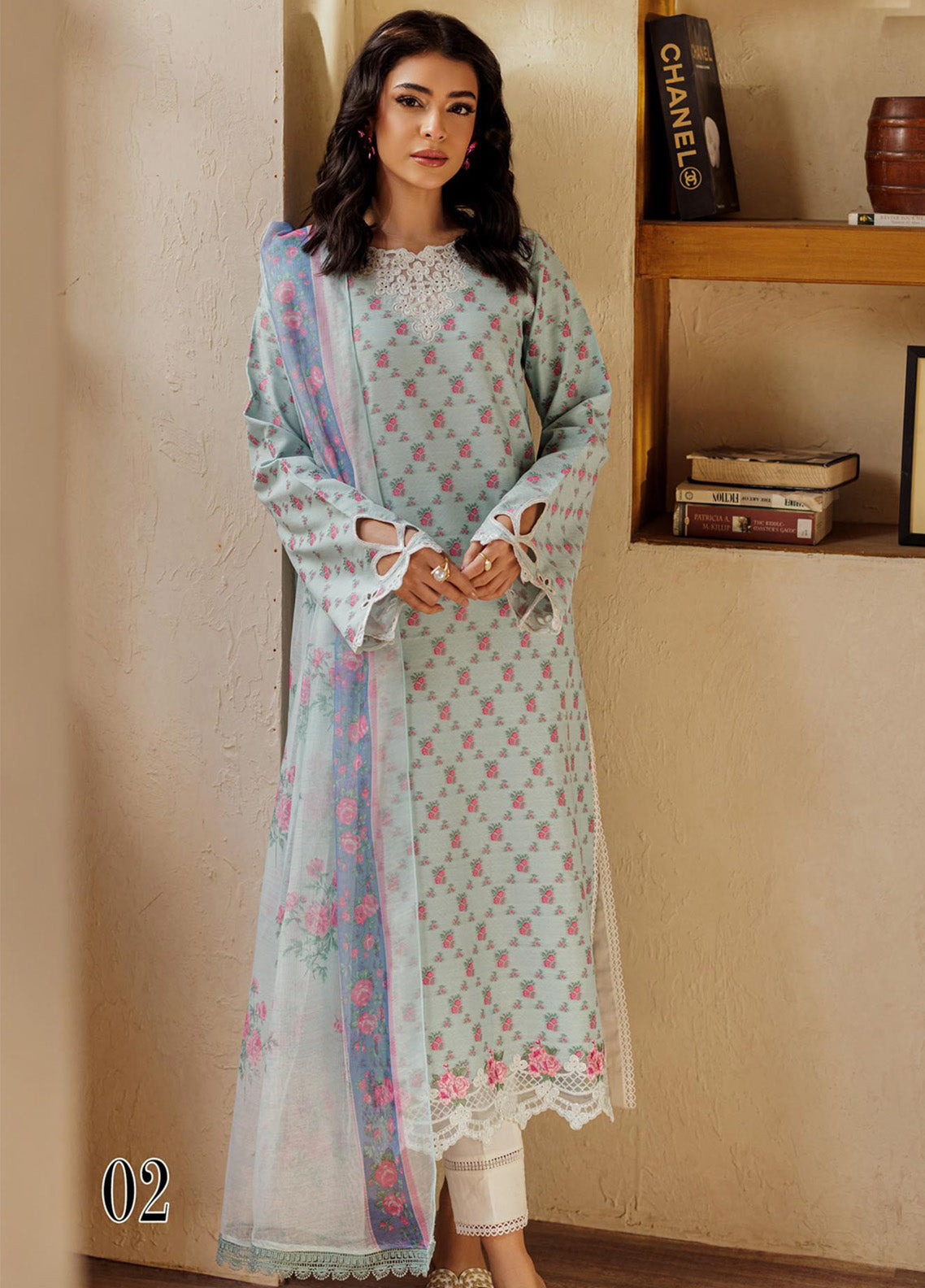 Amari by RajBari Embroidered Jacquard Lawn Suits Unstitched 3 Piece - RB25AHJ 02 Amari by RajBari Embroidered Jacquard Lawn Suits Unstitched 3 Piece - RB25AHJ 02