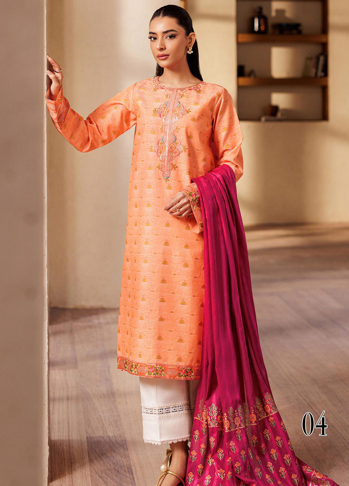 Amari by RajBari Embroidered Jacquard Lawn Suits Unstitched 3 Piece - RB25AHJ 04 Amari by RajBari Embroidered Jacquard Lawn Suits Unstitched 3 Piece - RB25AHJ 04