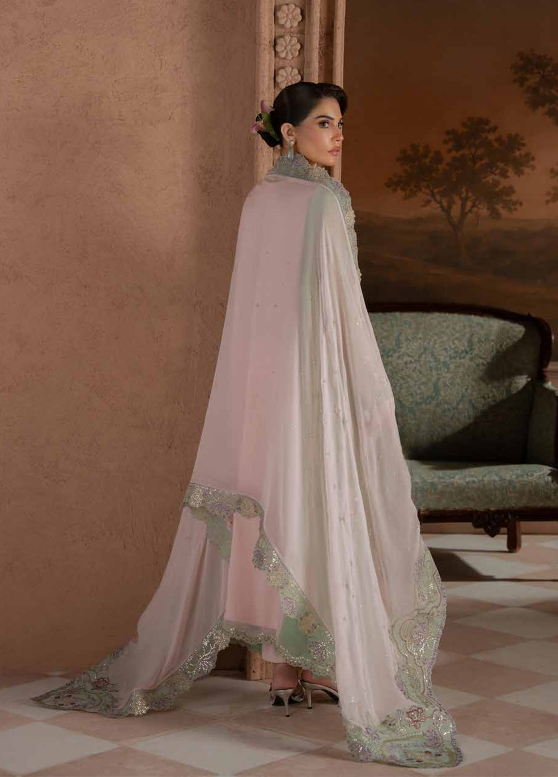 Amaya By Nureh Luxury Embroidered Chiffon 3 Piece Unstitched Suit NU26ALECV2 D-AM-43 Amaya By Nureh Luxury Embroidered Chiffon 3 Piece Unstitched Suit NU26ALECV2 D-AM-43