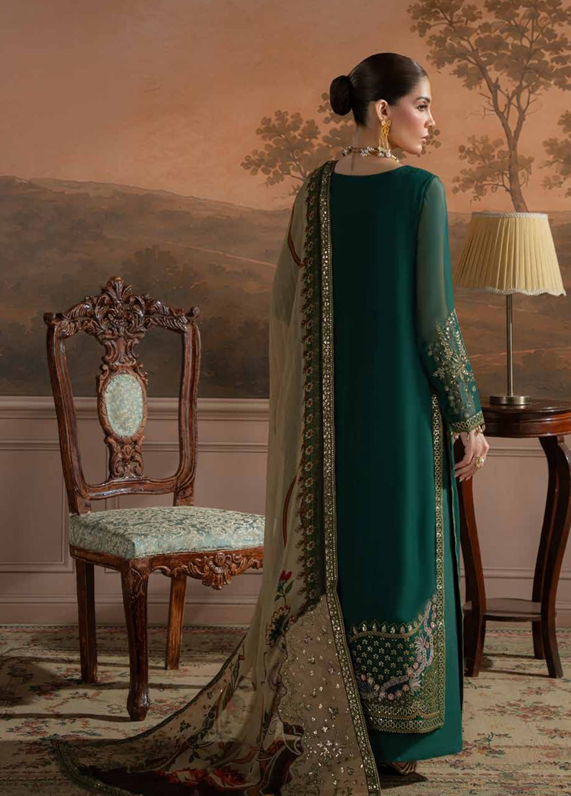 Amaya By Nureh Luxury Embroidered Chiffon 3 Piece Unstitched Suit NU26ALECV2 D-AM-44 Amaya By Nureh Luxury Embroidered Chiffon 3 Piece Unstitched Suit NU26ALECV2 D-AM-44