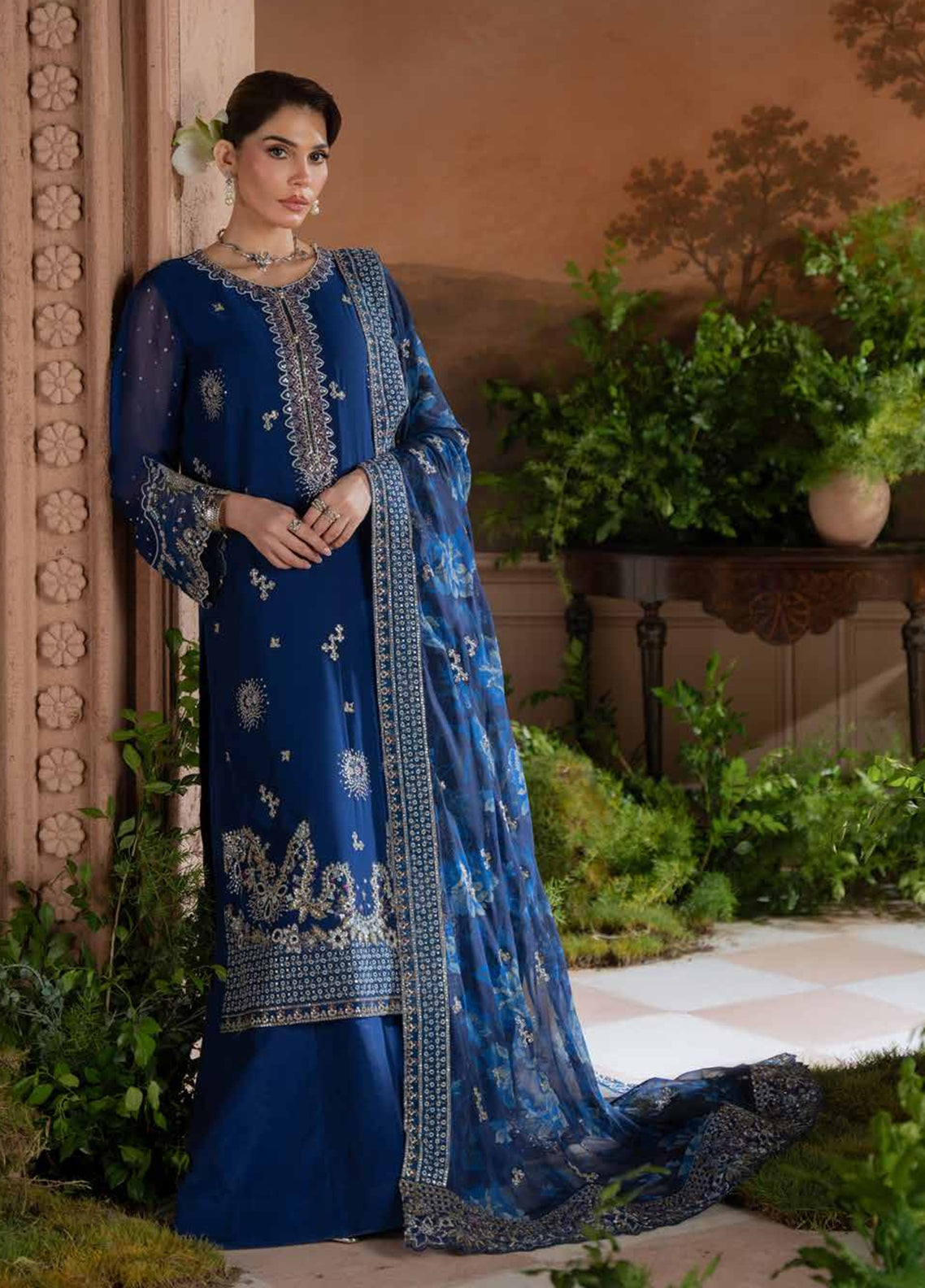 Amaya By Nureh Luxury Embroidered Chiffon 3 Piece Unstitched Suit NU26ALECV2 D-AM-45 Amaya By Nureh Luxury Embroidered Chiffon 3 Piece Unstitched Suit NU26ALECV2 D-AM-45