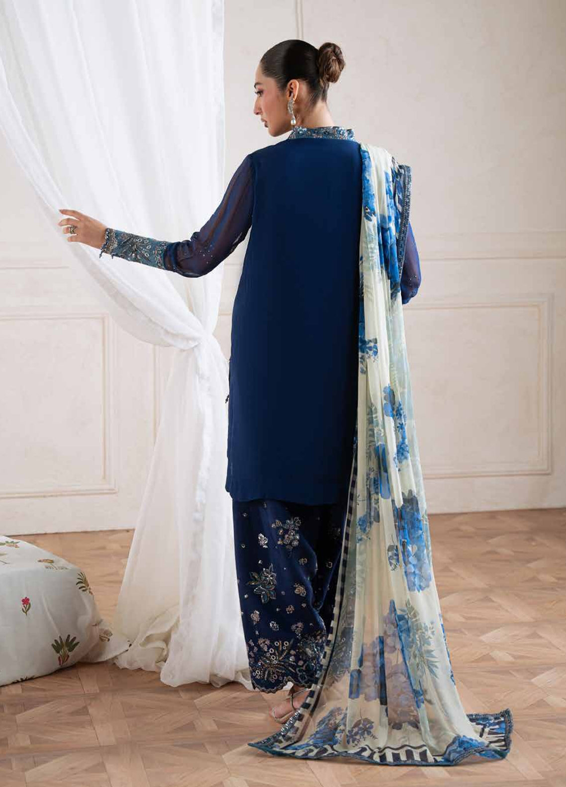 Amaya By Nureh Luxury Embroidered Chiffon 3 Piece Unstitched Suit NU26ALEC D-AM-37 Amaya By Nureh Luxury Embroidered Chiffon 3 Piece Unstitched Suit NU26ALEC D-AM-37