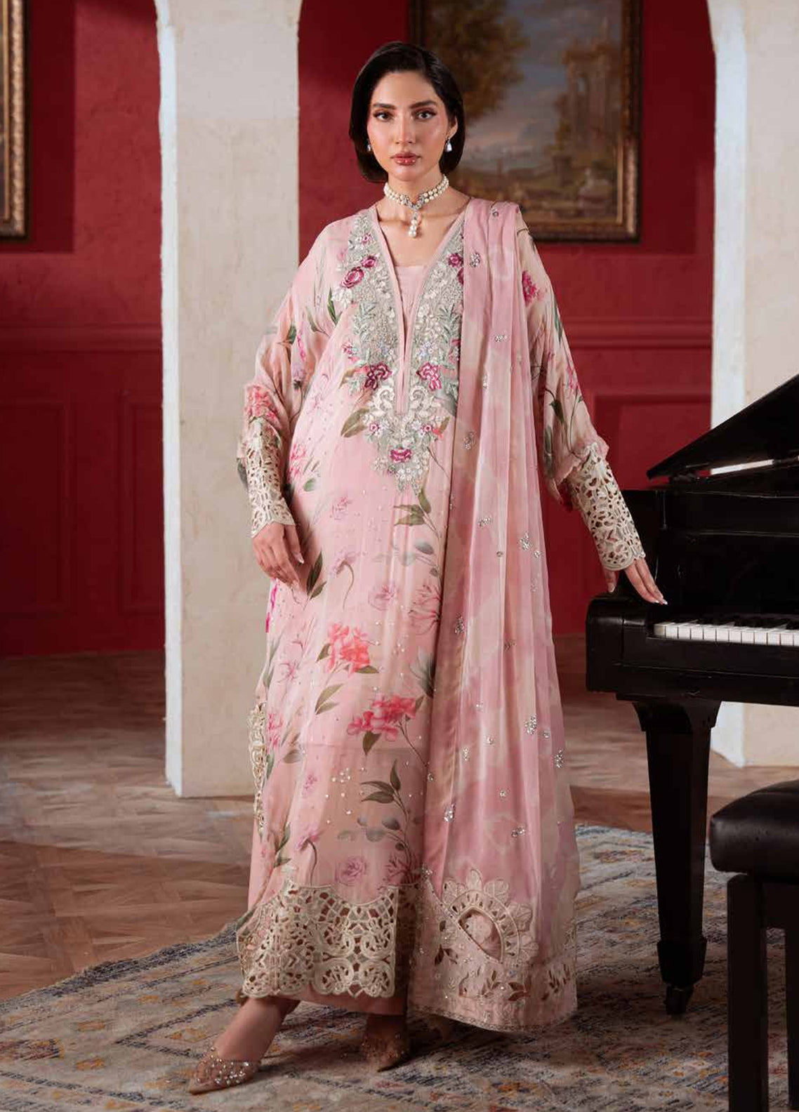 Amaya By Nureh Luxury Embroidered Chiffon 3 Piece Unstitched Suit NU26ALEC D-AM-38 Amaya By Nureh Luxury Embroidered Chiffon 3 Piece Unstitched Suit NU26ALEC D-AM-38