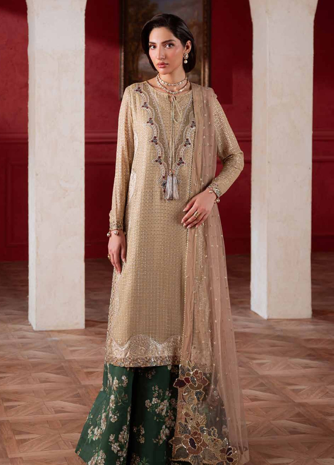 Amaya By Nureh Luxury Embroidered Chiffon 3 Piece Unstitched Suit NU26ALEC D-AM-39 Amaya By Nureh Luxury Embroidered Chiffon 3 Piece Unstitched Suit NU26ALEC D-AM-39