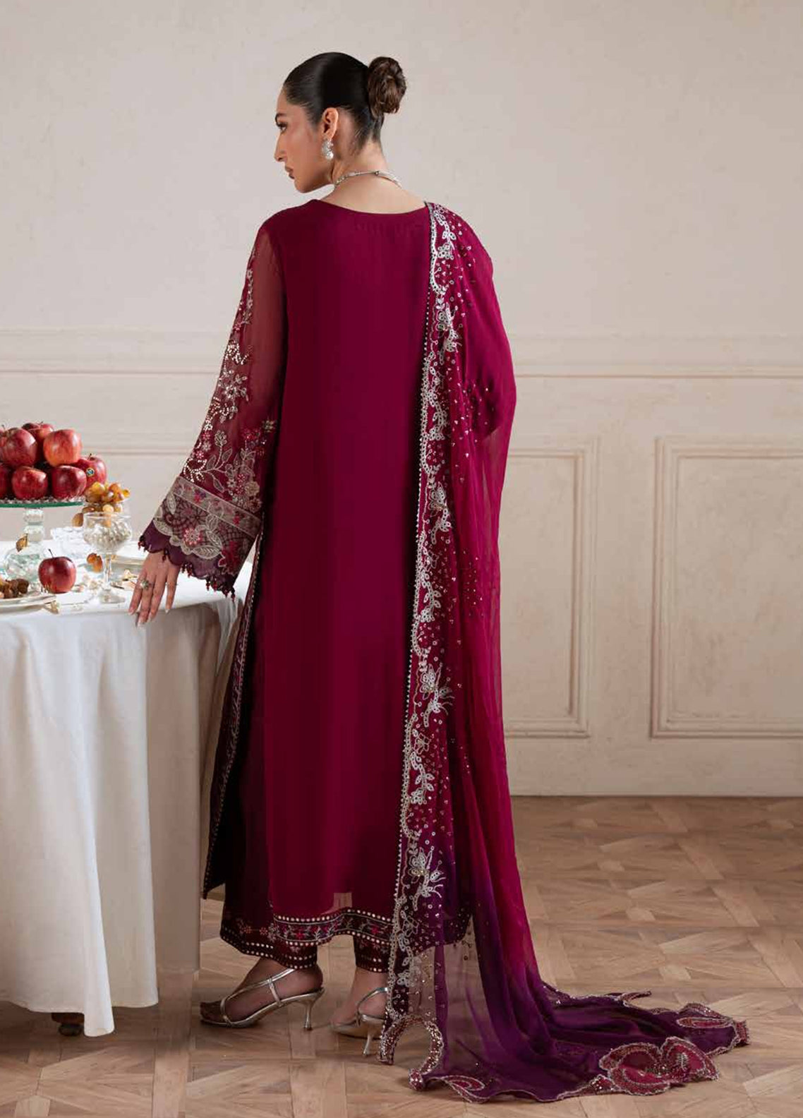 Amaya By Nureh Luxury Embroidered Chiffon 3 Piece Unstitched Suit NU26ALEC D-AM-40 Amaya By Nureh Luxury Embroidered Chiffon 3 Piece Unstitched Suit NU26ALEC D-AM-40