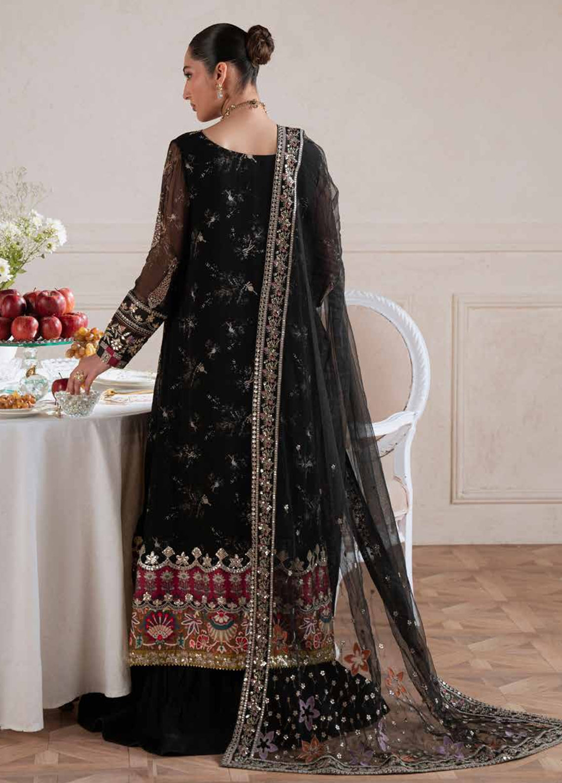 Amaya By Nureh Luxury Embroidered Chiffon 3 Piece Unstitched Suit NU26ALEC D-AM-42 Amaya By Nureh Luxury Embroidered Chiffon 3 Piece Unstitched Suit NU26ALEC D-AM-42