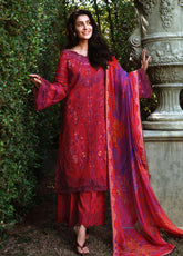 Amoi By Mushq Embroidered Lawn 3 Piece Unstitched Suit MQ26AHL D-11 FALLING PETALS