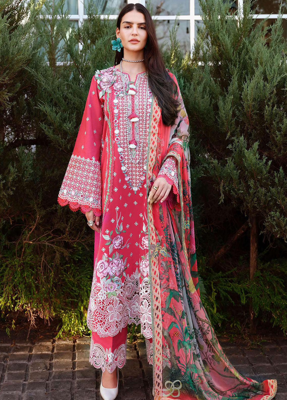 Amoi By Mushq Embroidered Lawn 3 Piece Unstitched Suit MQ26AHL D-12 BLUSHING ROSE Amoi By Mushq Embroidered Lawn 3 Piece Unstitched Suit MQ26AHL D-12 BLUSHING ROSE